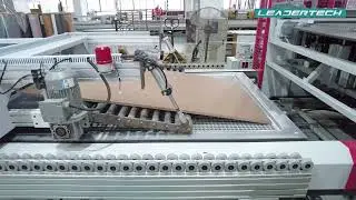 SCM robotic arm applied glue spray automatic line for 3D membrane press with thermofoil PVC