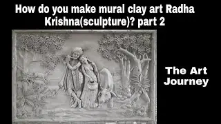 How do you make mural clay art Radha Krishna(sculpture)? part 2