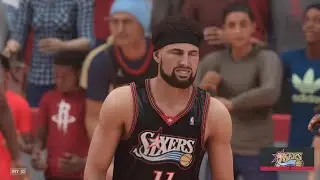 Klay Thompson with the game winning leaning 3 right in front of Steve Kerr