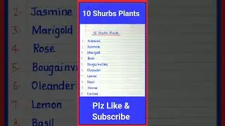 10 shrubs plants in english || shurbs plants name || 10 shurb plants name