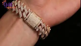SPIKED CUBAN LINK ICED OUT HIP HOP BRACELET