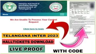 TELANGANA INTERMEDIATE 2023 HALLTICKETS DONWLOAD LATEST NEW VIDEO TODAY 10 MARCH 2023 WEBSITE LINK