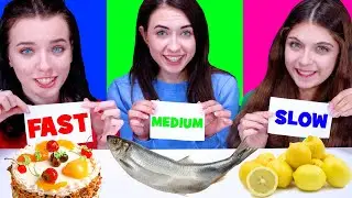 ASMR Fast, Medium or Slow Food Challenge by LiLiBu