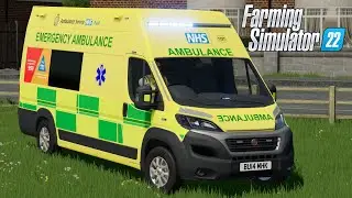 FS22 - 2014 Fiat Ducato Ambulance UK - BRITISH NEW CAR MOD for Farming Simulator 2022 ROLEPLAY