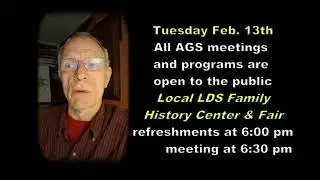 AGS Feb. 13, 2018 Program on 