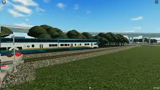 Tri-Rail DMU Test departs Miami International Airport station, Tri-Rail Train Sim