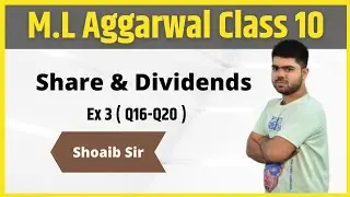 Class 10 | M.L  Aggarwal | Share & Dividends | Ex 3 | Part 04
