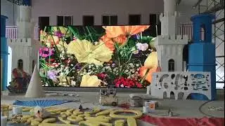 School LED display activity background video wall project