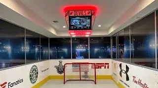 Finished Basement with a Mini Hockey Rink! 🏒🥅