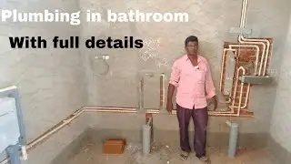Plumbing in bathroom with Full details modern bathroom pipe fittings || bathroom size 10 &times; 7