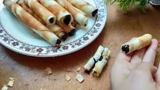 بسكويت السيگار محشو بالشكلاط بحال لي كيتباع فالحانوت 🎊 متأكدة غادي تشكريني على الوصفة 😘