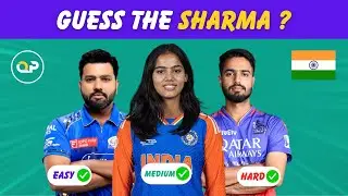 Guess The Sharma 🧠🏏 | Easy vs Medium vs Hard | Cricket Quiz | Quizzio Patronum