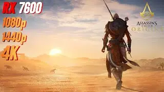 Assassin's Creed Origins RX 7600 FPS TEST | AC Origins RX 7600 & i5 12400F Benchmark 1080p/1440p/4K
