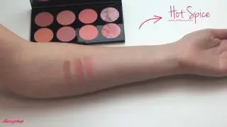 Swatches Ultra Blush Palette Hot Spice Makeup Revolution
