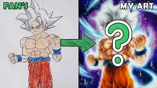 Drawing Goku Ultra Instinct Limits Surpassed | Redraw fan's Drawing