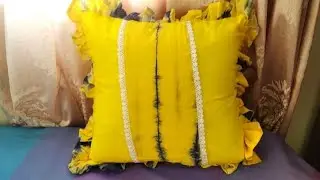 টুকরো কাপড় দিয়ে কুশন কভার বানানো আইডিয়া। 
