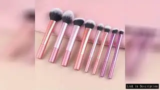 8pcs Pro Easy to Clean, Makeup Brush Set - Soft, Premium Synthetic Hair, Cruelty-Free, Foundation, B