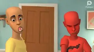 Caillou says yes cussing/punishment day/grounded ￼