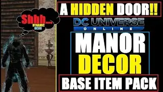 DCUO Manor Decor Pack Review - It Has A Hidden Door - DC Universe Online