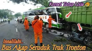 Musibah Bus maju lancar di Ringroad selatan Jogja | Bus maju lancar vs Truk tronton
