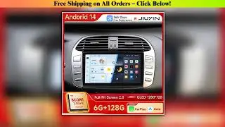 Wireless CarPlay for Apple Android Auto Radio for Fiat Bravo 2007 2008 2009-2012 Multimedia Screen