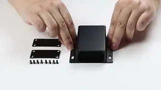 71&times;25mm Aluminum Enclosure with Mounting Ears | Slim IoT Housing for Wall-Mounted Devices