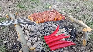Lamb Liver Kebab / Wood Fired Lamb Liver and Heart Kebab