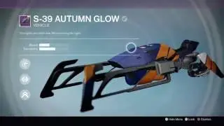 S-39 Autumn Glow Sparrow - Crucible Armor Package (Destiny: Rise Of Iron)