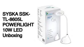 SYSKA SSK-TL-8605L POWERLIGHT 10W LED (unboxing)Table lamp with 3 Stage Dimming Light(White)