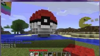 MineCraft A day in life on my server (Pixel Art and 3D Models!)