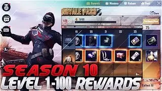 Season 10 Royale Pass Level 1-100 All Rewards Pubg Mobile