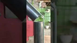 secret trick for cutting pipes at a 60 degree angle on stair railings