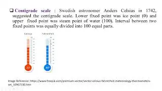 Centigrade and Fahrenheit  scale