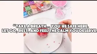 Molding strawberry cloud bears🍓 quishy crunches & marshmallow folds#DIYSquishy #ASMR #StressRelief