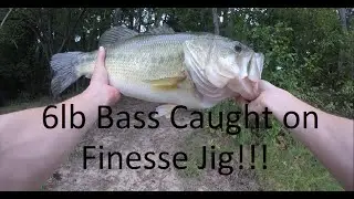 Giant Bass on a Finesse Jig!