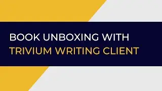 Book Unboxing With Trivium Writing Client Gareth Benson, LLB