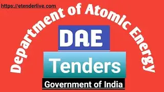 Department Of Atomic Energy Tender | DAE Etender | Etender | Tender