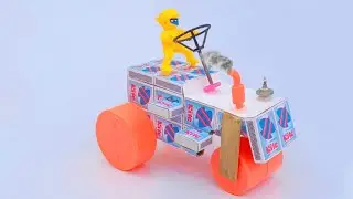 How To Make A Road Rollar DIY | From Matchbox Handmade diy | Made At Home