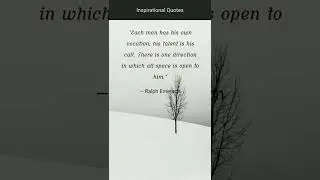 Each man has his own vocation; his talent is h &mdash; Ralph Emerson | Motivational & Inspirational Quotes