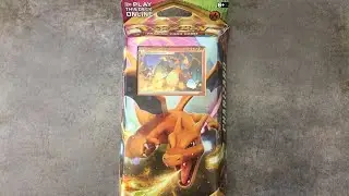 Pokemon card opening. Theme deck Charizard