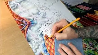 Reckless Endeavor fantasy book cover art drawing a dragon