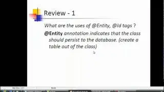 Java Hibernate Tutorial Part 8 Chapter 1 Review 1