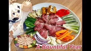 Recreating Genshin Impact Recipes: A Bountiful Year - Lantern Rite Food