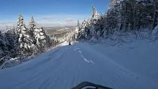 Snowmobiling on a New Hampshire mountain! AMAZING VIEWS 