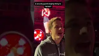 Security guard singing at Tayler swift concert 🎶 🎤 #taylorswift #erastour #concert #shorts