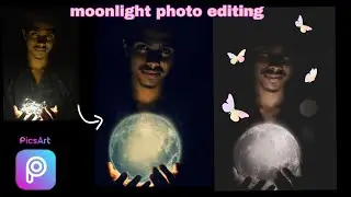 Moonlight photo editing tutorial | PicsArt viral edits | aj creations | mobile editing tutorial