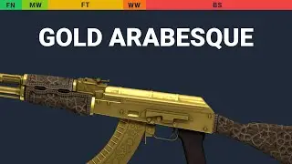 AK-47 Gold Arabesque - Skin Float And Wear Preview