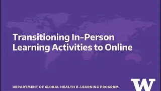 Transitioning to Online Courses