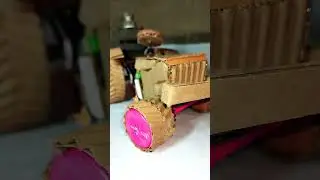 Tractor _ swaraj tractor / Cardboard tractor swaraj at homemade #shorts #treding #swaraj855 #video