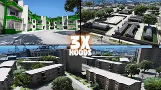 Fivem Mlo - Hoods 3X | Optimized MLO | GTA5 | Roleplay |  FiveM Optimized 3x Hoods Mlo
